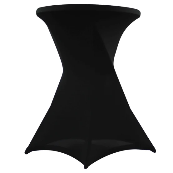 Table haute avec housse noire